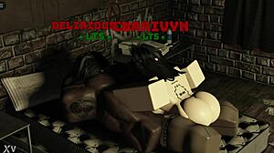 Roblox Whitegirl Slut Deepthroats Monster BBC Interracial Blowjob