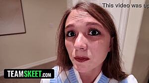 BREEDING MY STEPDAUGHTER Over Her NERDY Friend - Mira Monroe Threesome!