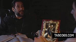 I can't resist pervert priest ramming virgin teen Penelope Kay's tight ass