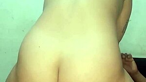 brazilian girl sits on black guy's dick in ass and he cums quick