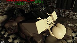 Roblox Whitegirl Slut Deepthroats Monster BBC Interracial Blowjob