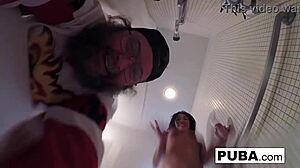 Christiana Glitters Big Tits Ass in Shower Bathtub Shine