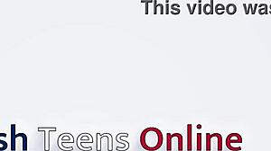 Intense British teen discovers massive squirting orgasms