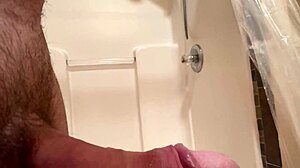 Once petite stepsis sees your huge shaved cock on bed she can't resist pov pounding young pussy