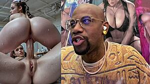 Sweaty Petite Blonde Teen Nurse Rides Transgender Cock Cowgirl with Pussy Exposed