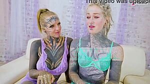 Two Heavily Tattooed Hot Teens 18+ Hard ATM Gapes Facial