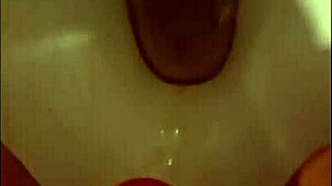 Slave Whore Pees in Red Lingerie Heels for Daddy's BDSM Fetish!