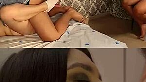 oh fuck sh cuckold i try strapon after licking cum from wifes fat pussy