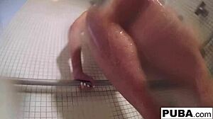 Christiana Glitters Big Tits Ass in Shower Bathtub Shine