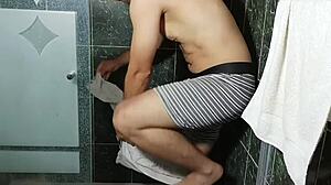 Stepmom Fucks Me Hard In Shower While Daddy Works Risky Creampie