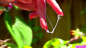 Skinny Bikini Sugar Baby Flashes Petite Tits Outdoors