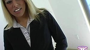 milf skips flight dives into porn shoot ending in creamy facial