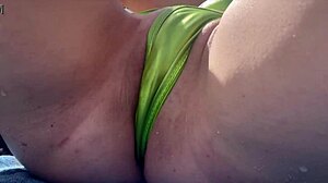 Italian Milf Exposes Tight Shaved Pussy on Miami Beach!