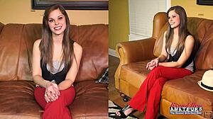 god damn that green eyed brunette deepthroats cock and gulps every drop!