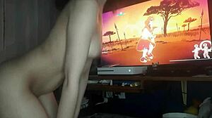 Asian Latina Cosplay Teen Dances Wet Pussy on Just Dance