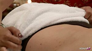 half thai lana violet at the massage parlor seduces client into no condom rough fucking her tight pussy with monster cock