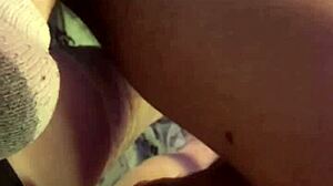 Slut loses anal grip on massive horse cock dildo closeup