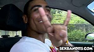 Latina Brunette Pounds Big Ass and Tits Outdoors