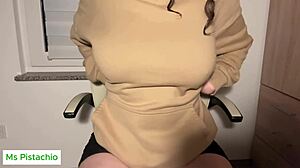 ever seen a sexy asian student rub her big tits while fingering in class?