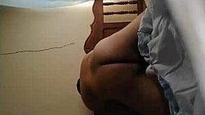 fat neighbor's big ass rides huge black cock deep inside