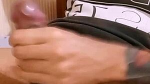 Jerking monster cock solo like a masseuse in winter chill