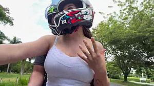 sexy latina stepmom picks me up after college for public pounding