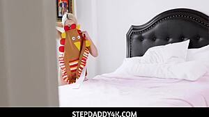 Petite Blonde Stepdaughter Fucked by Stepdaddy's Big Cock on Thanksgiving POV