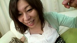 Japan Mom Deepthroats Massive Cock in Fishnets