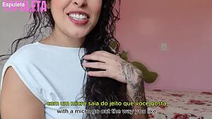 Naughty Long Haired Latina Neighbor Gives Guided Dirty Talk Handjob Jerk Off