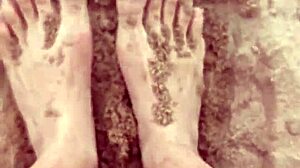BARE FEET Rubbing Sand for Sensory Barefoot Fetish Thrill