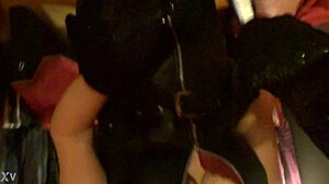 Lady J Grips Tight in Edgy Vampire Gloves