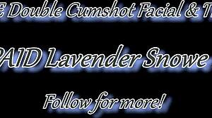 White Lipstick Milf Takes Intense Double Cum Facial Throatpie