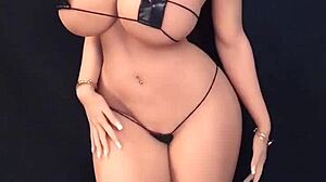 Big boob sex doll begs for deep realistic pounding