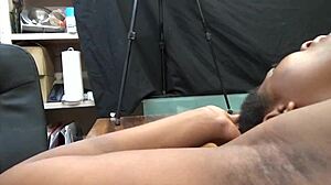 deseree gags hard on cock during intense skinny casting blowjob