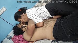 Brunette girlfriend licks ass deepthroats huge cock in homemade foreplay