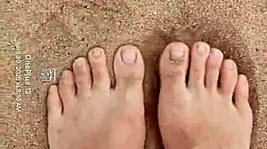 BARE FEET Rubbing Sand for Sensory Barefoot Fetish Thrill