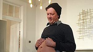 Sneaky perv hides cam while beautiful woman gives him deep blowjob