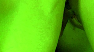 Ember James Brunette Hotty Fingers Anal and Rides Monster Cock in Fishnets Heels