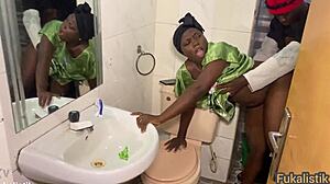 sneaky toilet raw bbc pounds neighbor wife hard