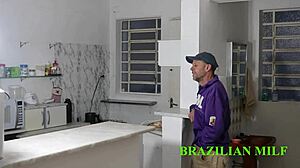 stepdad's huge cock barebacks stepdaughter in kitchen full video on red sheer