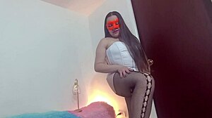 Mexican Wife Cheats Sucks Rides Best Friend's Cock Creampie in Sheer Xred