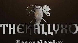 kally xo in sheer panties teasing her huge ass for bisexual ebony toy play