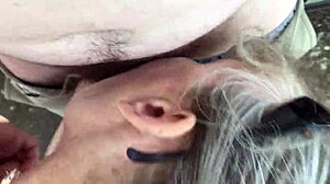 Wow! Friend's mommy deepthroats cock balls-deep in part 1 blowjob!