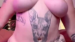 scylla dildo stretches big pussy lips to orgasm!