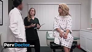 😏 babe's exam turns wild as doctor and nurse finger and fuck her senseless