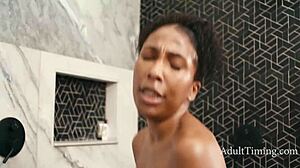 Wife's Friend Rides Cock in Steamy Shower Shenanigans