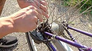 skinny german latina teen christy ley risks outdoor fuck with stranger