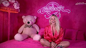 GI Genesini Fingers Big Tits Ass in Brazilian Blonde Solo Masturbation