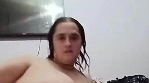 i am alone at home feeling horny so i masturbate with my wet toy