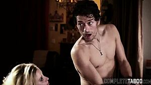 yo, this skinny blonde taboo teen gets her face blasted with jizz after extreme pounding